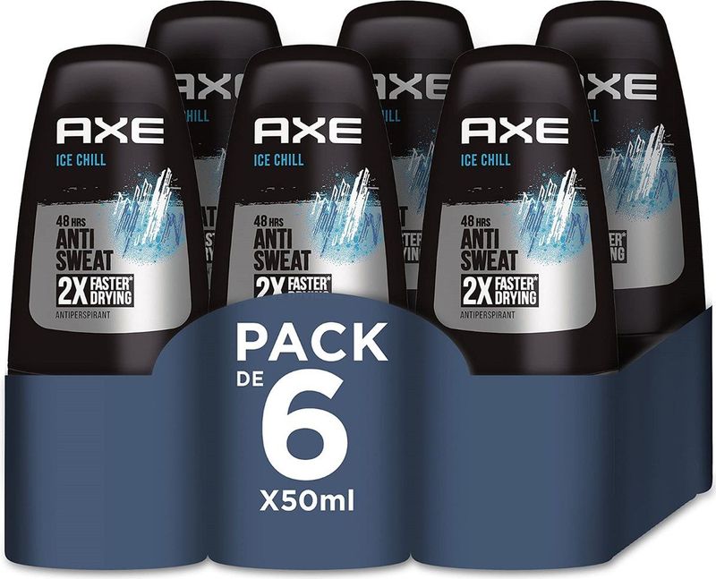 Axe Deo Roller Ice Chill 48H Dry - 6 x 50 ml