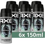 Axe Apollo Anti-transpirant Spray - 6 x 150 ml - Voordeelverpakking