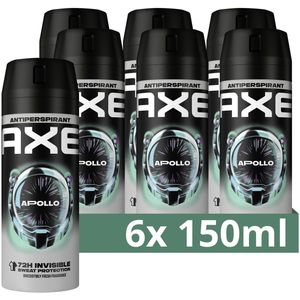 Axe Apollo Anti-transpirant Spray - 6 x 150 ml - Voordeelverpakking