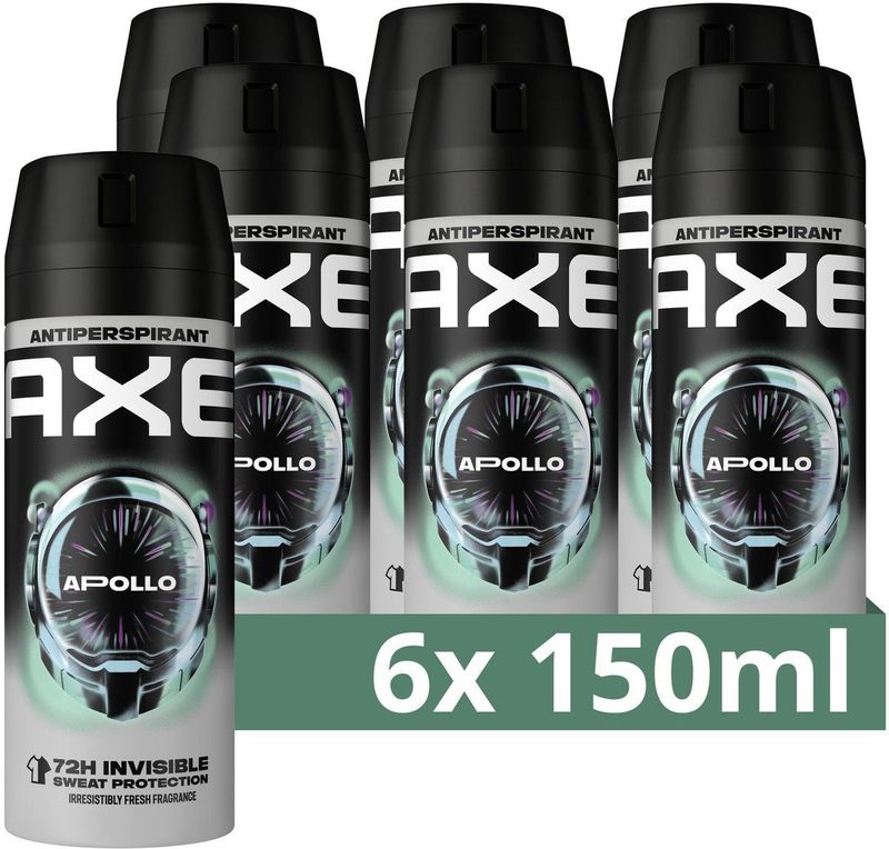 Axe Apollo Anti-transpirant Spray - 6 x 150 ml - Voordeelverpakking