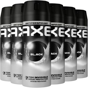 AXE Black Anti-Transpirant Spray - 6 x 150 ml - Voordeelverpakking