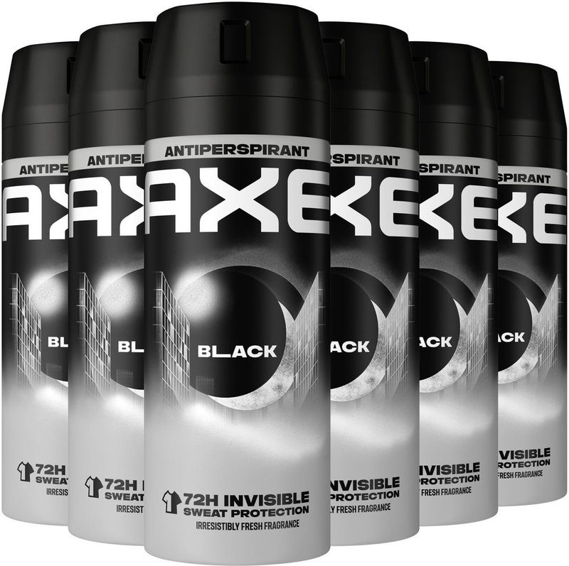 AXE Black Anti-Transpirant Spray - 6 x 150 ml - Voordeelverpakking