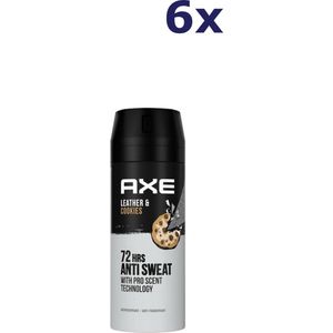 AXE Deo Spray 72H Dry - Leather & Cookies - 6 x 150 ml