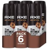 AXE Dark Temptation Anti-Transpirant Spray - 6 x 150 ml - Voordeelverpakking