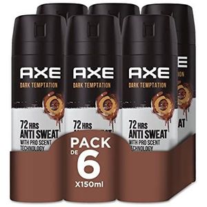 AXE Dark Temptation Anti-Transpirant Spray - 6 x 150 ml - Voordeelverpakking