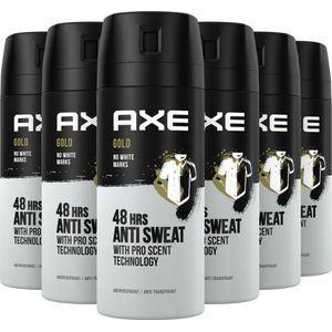 6x Axe Anti-transpirant Spray Gold 150 ml