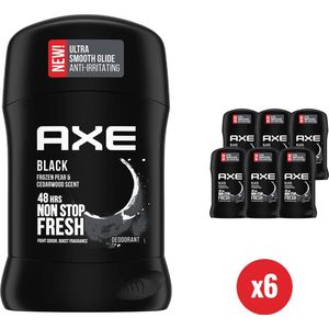 Axe - Deodorant Man - Stick - Black - 48h lang - 6 x 50 ml - Voordeelverpakking