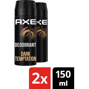 Axe Dark Temptation Deodorant Bodyspray - 2 x 150 ml - Voordeelverpakking