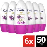 Dove Go Fresh Açaí Berry & Waterlily Anti-Transpirant Deodorant Roller - 6 x 50 ml  - Voordeelverpakking
