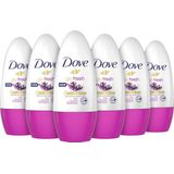 Dove Go Fresh Açaí Berry & Waterlily Anti-Transpirant Deodorant Roller - 6 x 50 ml  - Voordeelverpakking