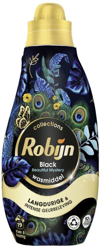 Robijn - Klein & Krachtig - Vloeibaar Wasmiddel - 19 Wasbeurten - Donkere Kleding