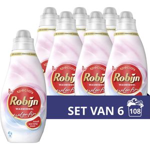 6x Robijn Vloeibaar Wasmiddel Wol & Fijn 18 Wasbeurten 720 ml