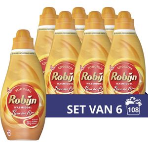 Robijn Specials Fleur & Fijn Vloeibaar Wasmiddel - 6 x 18 wasbeurten - Voordeelverpakking