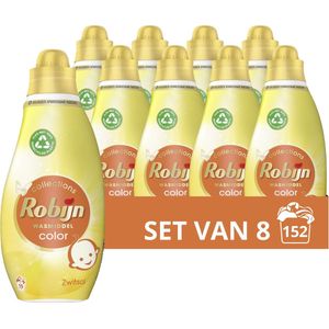 Robijn Klein & Krachtig vloeibaar wasmiddel Color Zwitsal 665 ml (8 flessen - 152 wasbeurten)