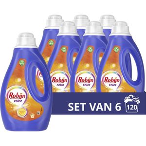 Robijn Vloeibaar Wasmiddel Color 1000 ml (6 flessen - 120 wasbeurten)