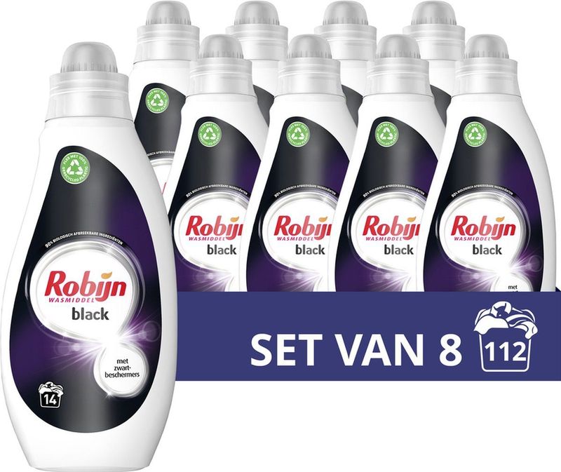 Robijn - Black Velvet - Vloeibaar Wasmiddel - 8 x 700 ml