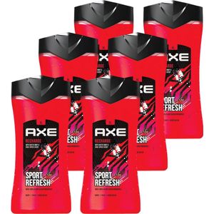 AXE - Douchegel - Showergel & Shampoo 2-in-1 Sport Fresh Recharge 400ml - 6 stuks