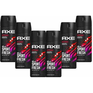 6x Axe Deodorant Bodyspray Sport Recharge 150 ml