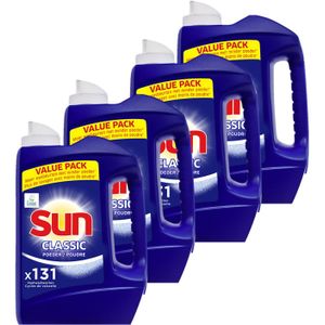 Sun - Vaatwaspoeder - Regular - Voordeelverpakking 4 X 131 Vaatwasbeurten