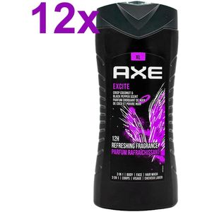 Axe - Douchegel Excite - 12 x 400 ml - Voordeelverpakking