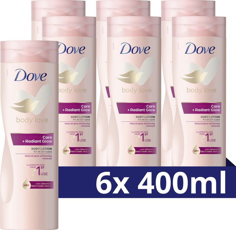 Dove Bodylotion Care & Radiant Glow 6 x 400 ml