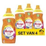 Robijn Klein & Krachtig vloeibaar wasmiddel Color 1190 ml (4 flessen - 136 wasbeurten)