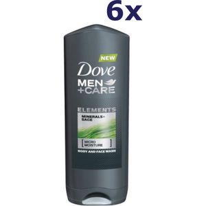 6x Dove Douchegel Men - Care Elements Minerals +sage 400ML