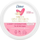 Dove Body Love Lichte Crème voor Lichaam en Gezicht 250 ml