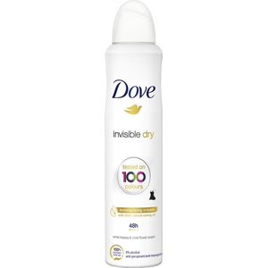 Dove Invisible Dry Anti-Transpirant Deodorant Spray biedt tot 48 uur bescherming tegen zweet en hydrateert de huid, 6 x 250 ml, voordeelverpakking