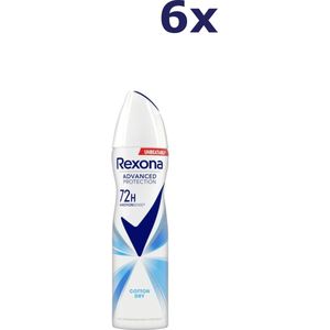 6x Rexona Deodorant Spray Advanced Protection Cotton Dry 150 ml