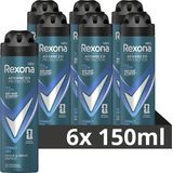 Rexona Men Advanced Protection Cobalt Dry Anti-Transpirant Spray - 6 x 150 ml - Voordeelverpakking
