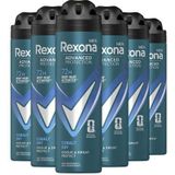 Rexona Men Advanced Protection Cobalt Dry Anti-Transpirant Spray - 6 x 150 ml - Voordeelverpakking