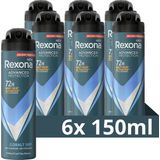 Rexona Men Advanced Protection Cobalt Dry Anti-Transpirant Spray - 6 x 150 ml - Voordeelverpakking