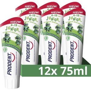 Prodent Junior 6+ Tandpasta - Glazuur Beschermer - tandverzorging met fluoride remineralisatie-technologie - 12 x 75 ml