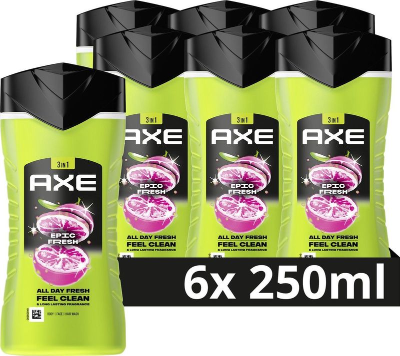 Axe 3-in-1 Douchegel - Epic Fresh - 6 x 250 ml