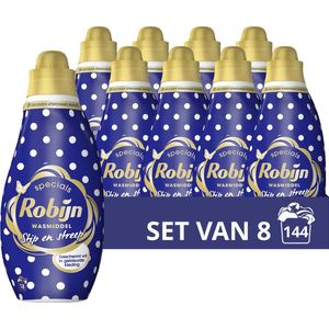 Robijn Stip en Streep wasmiddel 8 x 18 wasbeurten - Voordeelverpakking