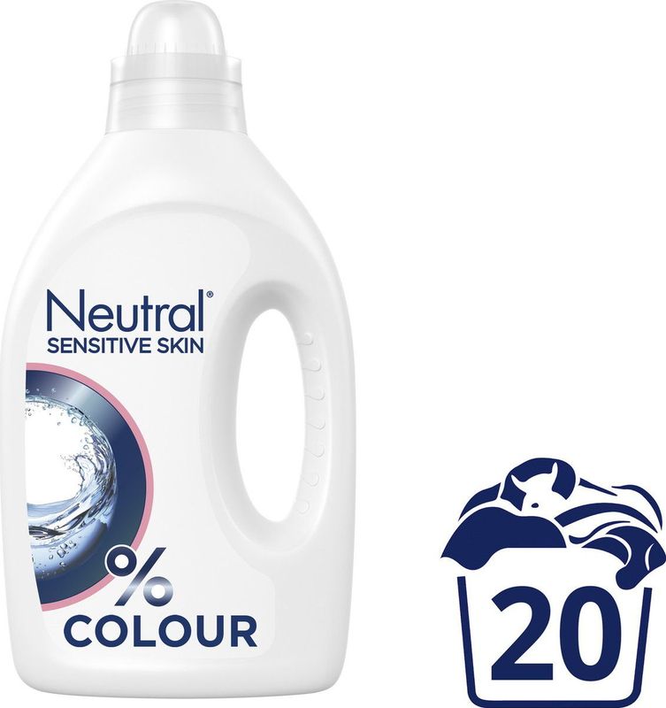 Neutral - Kleur - Vloeibaar Wasmiddel - 1 Liter - 20 Wasbeurten