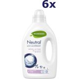 Neutral - Vloeibaar Wasmiddel Fijn - 1 Liter - 6 Flessen - 120 Wasbeurten