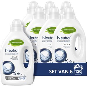 Neutral Vloeibaar Wasmiddel - Zwart - zorgt voor de gevoelige huid - 6 x 20 wasbeurten