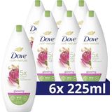 Dove - Douchegel Glowing - 6 Stuks - 225 ml - Natuurlijke Ingrediënten
