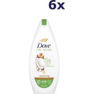 Dove - Douchegel Restoring Ritual - 6 Stuks - 225 ml - Natuurlijke Ingrediënten
