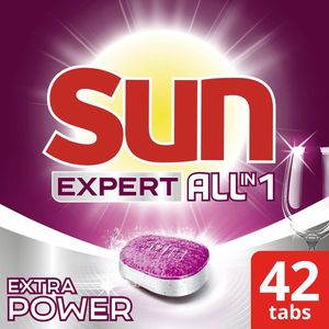 Sun Expert All-in 1 Extra Power Vaatwastabletten, voor een superieure reiniging - 42 tabletten