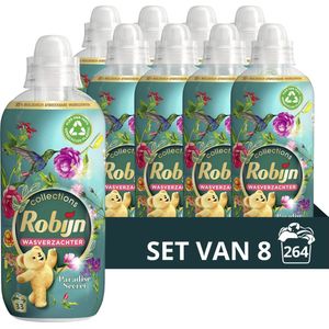 8x Robijn Intense Wasverzachter Paradise Secret 33 Wasbeurten 825 ml