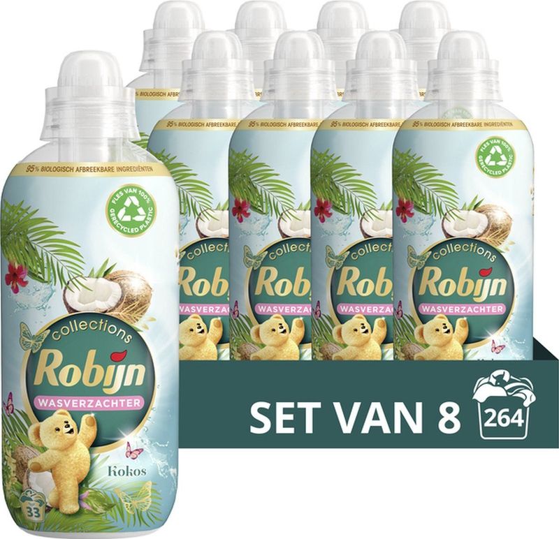Robijn Collections - Kokos Wasverzachter - 1000ml - 100% Gerecycled Plastic
