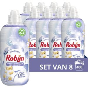 Robijn Wasverzachter Puur & Zacht 1250 ml (8 flessen - 50 wasbeurten)