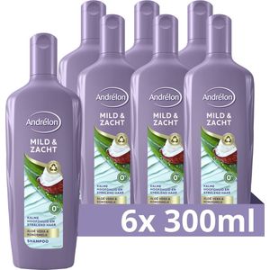 Andrélon Mild & Zacht Shampoo - 6 x 300 ml - Voordeelverpakking