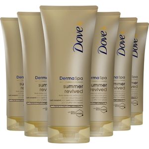 Dove Body Love Summer Revived Medium-Dark Zelfbruinende Bodylotion, voor een medium tot donker gebruinde huid - 6 x 200 ml - Voordeelverpakking