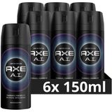 6x Axe Deodorant Bodyspray A.I. Fresh 150 ml