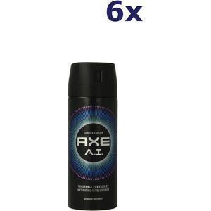 6x Axe Deodorant Bodyspray A.I. Fresh 150 ml