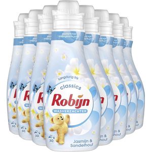 Robijn wasverzachter Jasmijn & Sandelhout 750 ml (8 flessen - 240 wasbeurten)